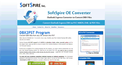 Desktop Screenshot of dbx-to-pst.softspire.com