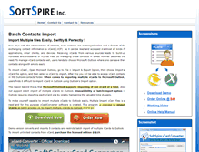 Tablet Screenshot of importvcardtooutlook.softspire.com