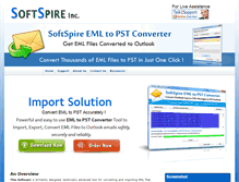 Tablet Screenshot of eml-to-pst.softspire.com